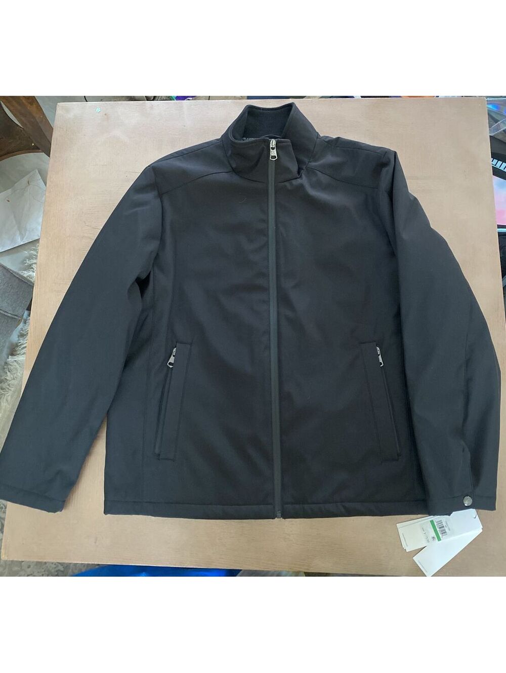 Calvin Klein Men's Black Softshell Jacket Size L Zip Pockets